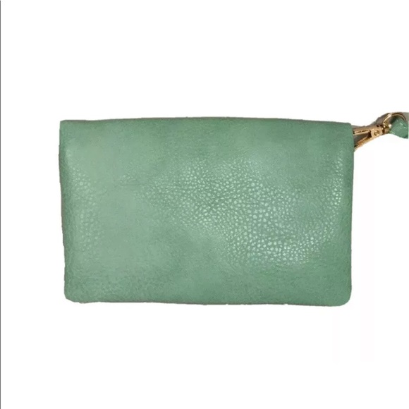 Urban Expressions Turquoise Clutch Crossbody Handbag - Picture 2 of 11
